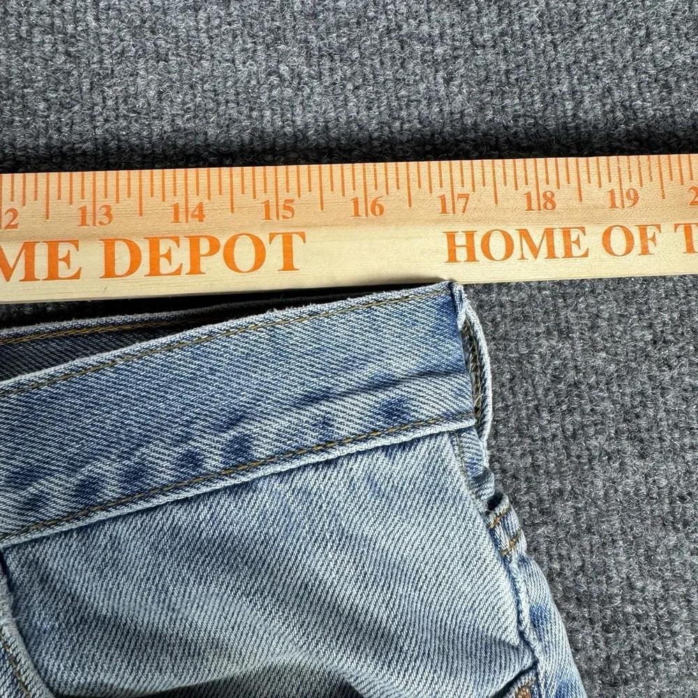 Levi's 505 Vintage Light Wash Distressed‎ Denim Jeans Straight Leg 36x30